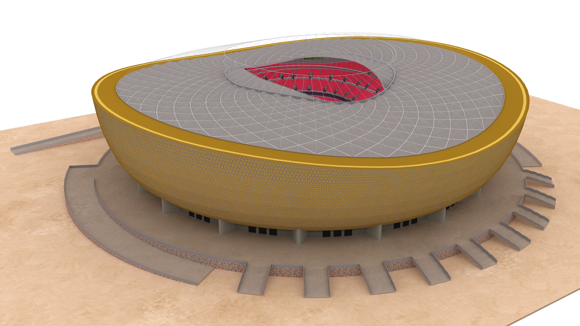 Lusail Iconic Stadium Qatar 3D Model