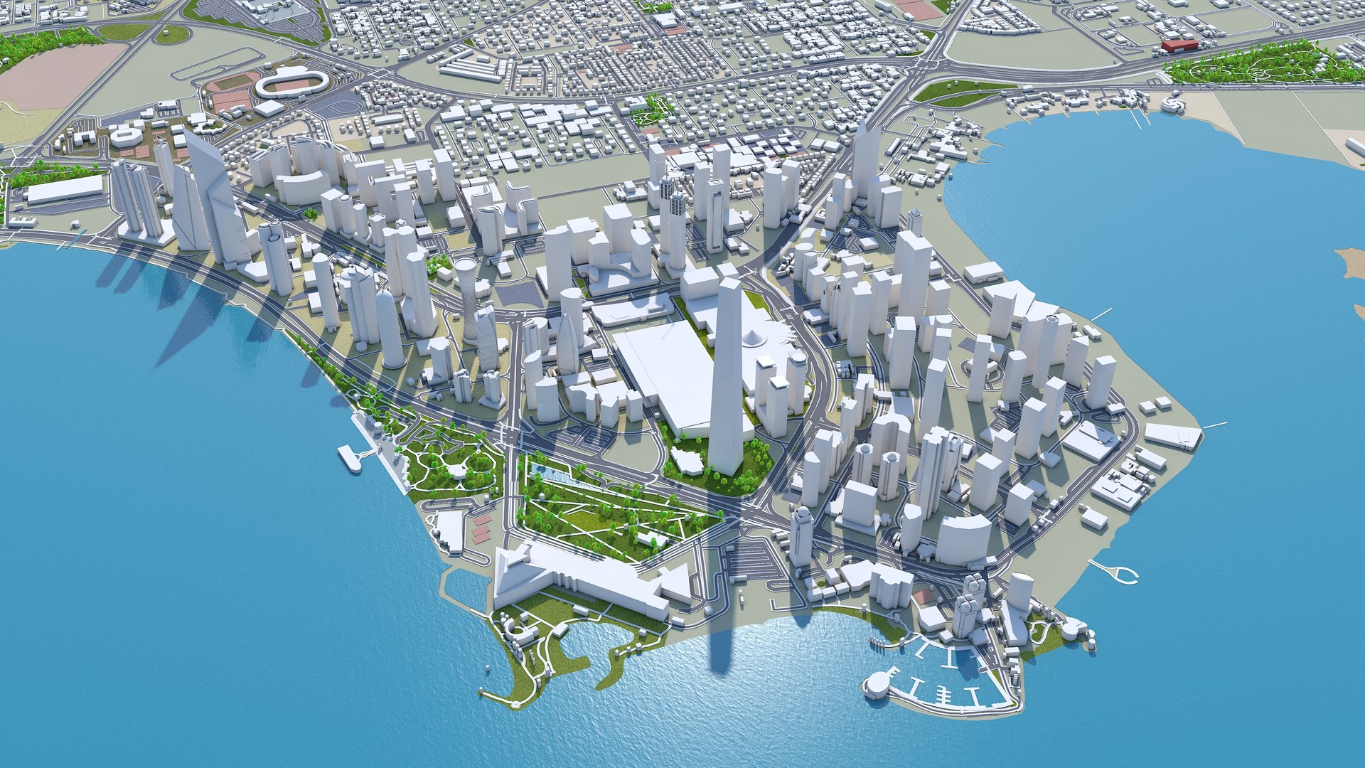 DOHA 3D CITY MODEL - QATAR