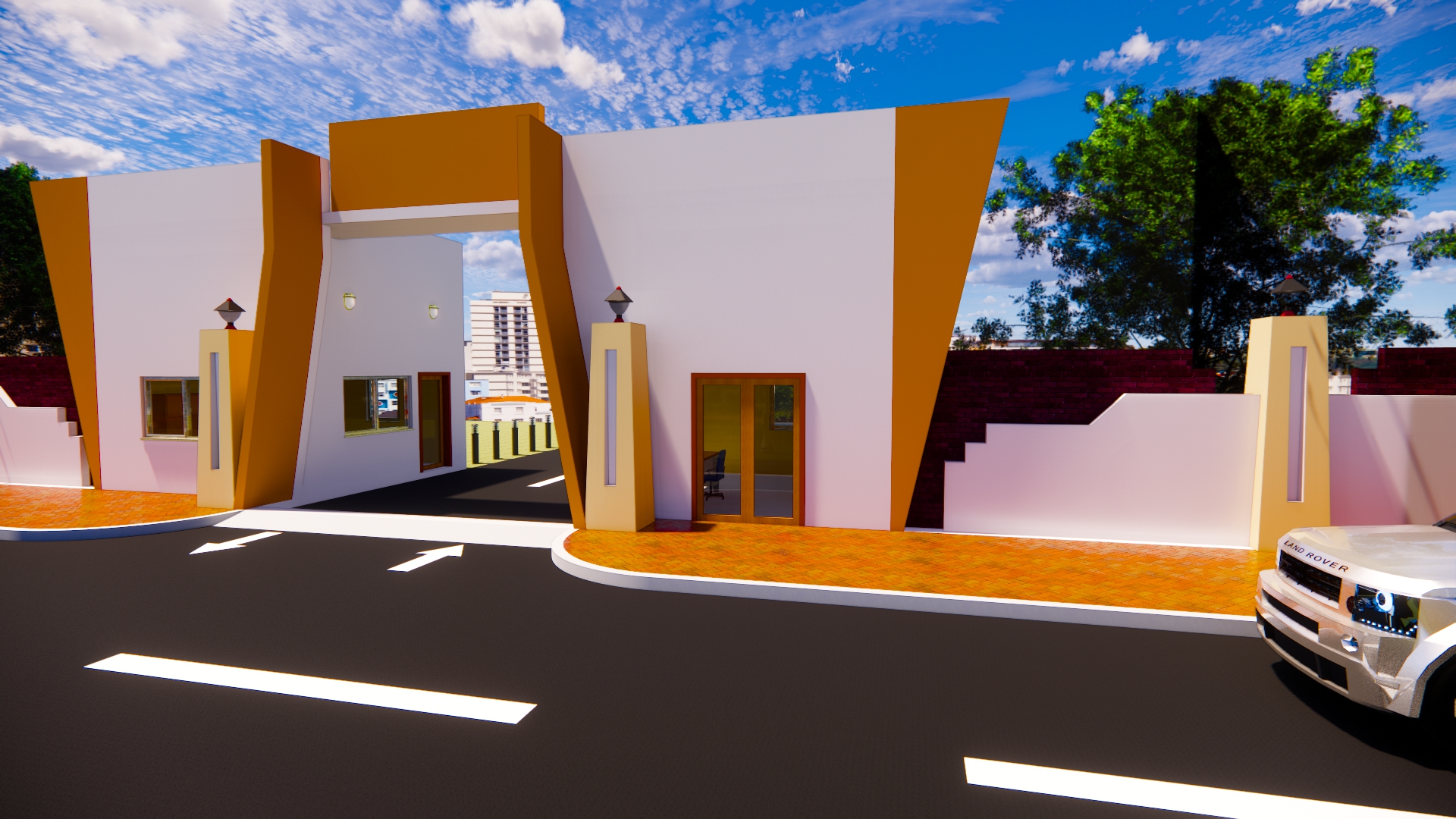 Entrance gate 3D Architectural