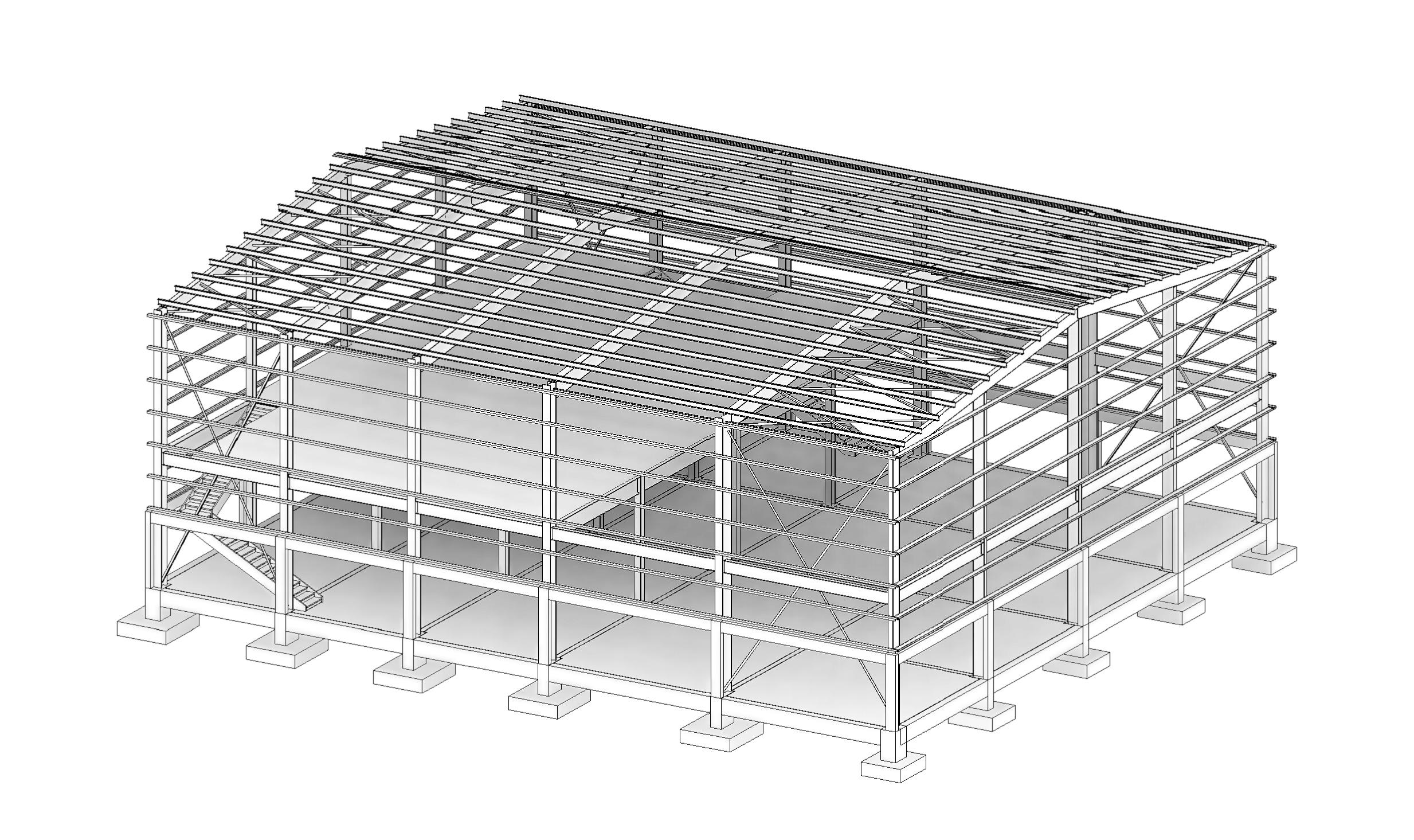 Warehouse G+M 3D Structural