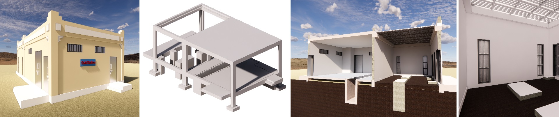 Electrical Substation building Revit model