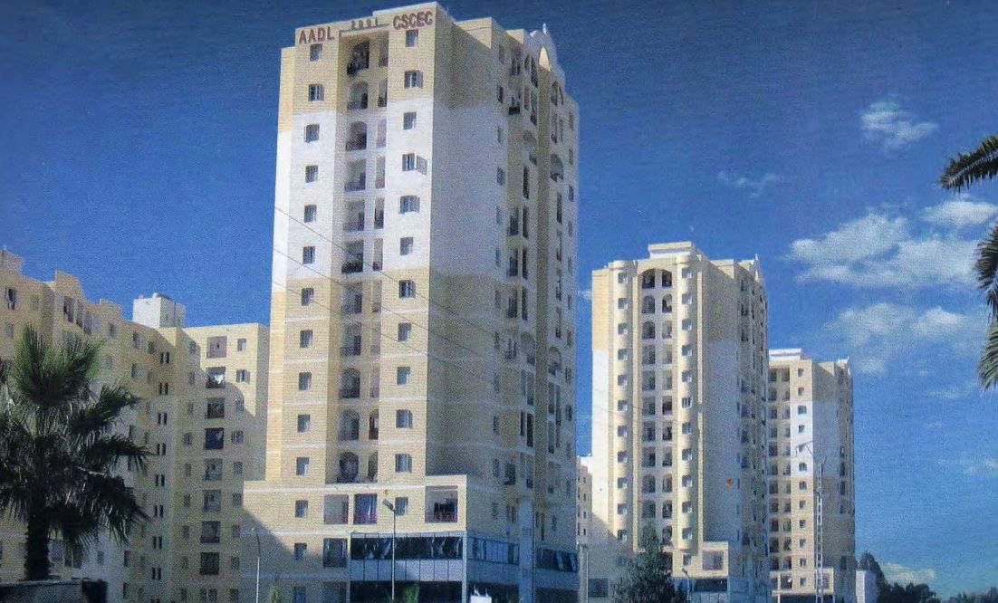 tour (R+9+S/sol)  usage d’habitation avec RDC commercial contrevente par voiles a Alger - Algerie